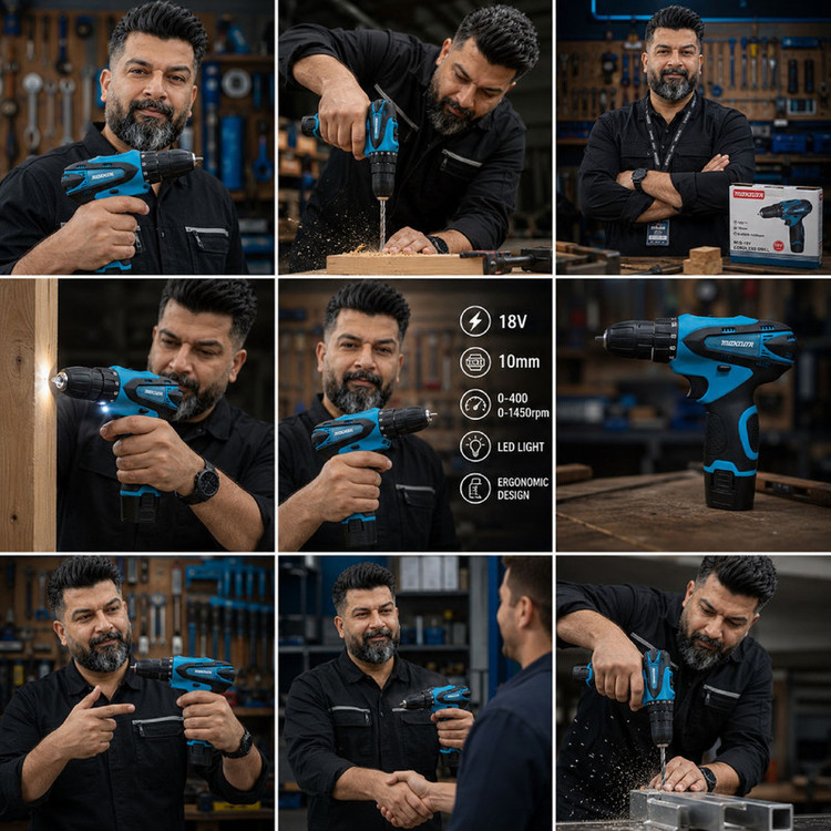 دریل پیچ گوشتی شارژی 10 میلی متری 18 ولت ماکوتا مدل 18V