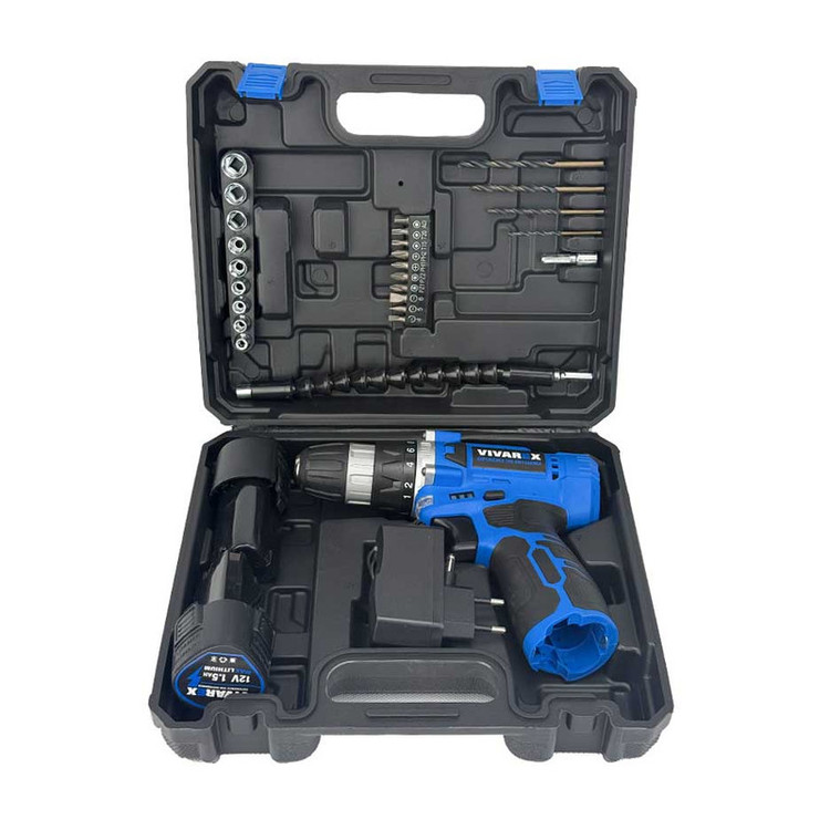دریل پیچ گوشتی شارژی دو باتری 12 ولت سه نظام 10 میلیمتر ویوارکس مدل VR1210V-22A