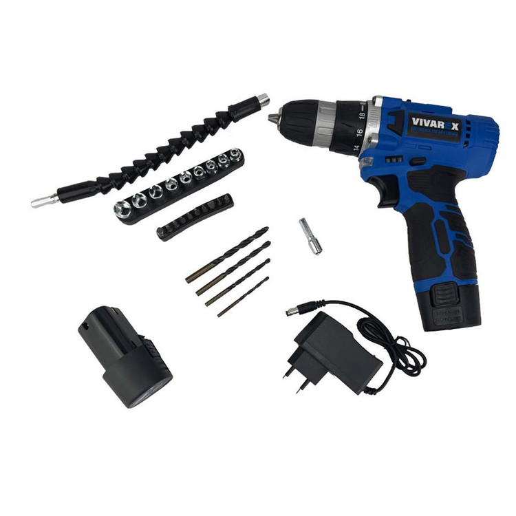 دریل پیچ گوشتی شارژی دو باتری 12 ولت سه نظام 10 میلیمتر ویوارکس مدل VR1210V-22A