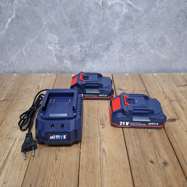 دریل چکشی شارژی براشلس 10میلی متری 21 ولت اکتیو تولز مدل 21V/7821