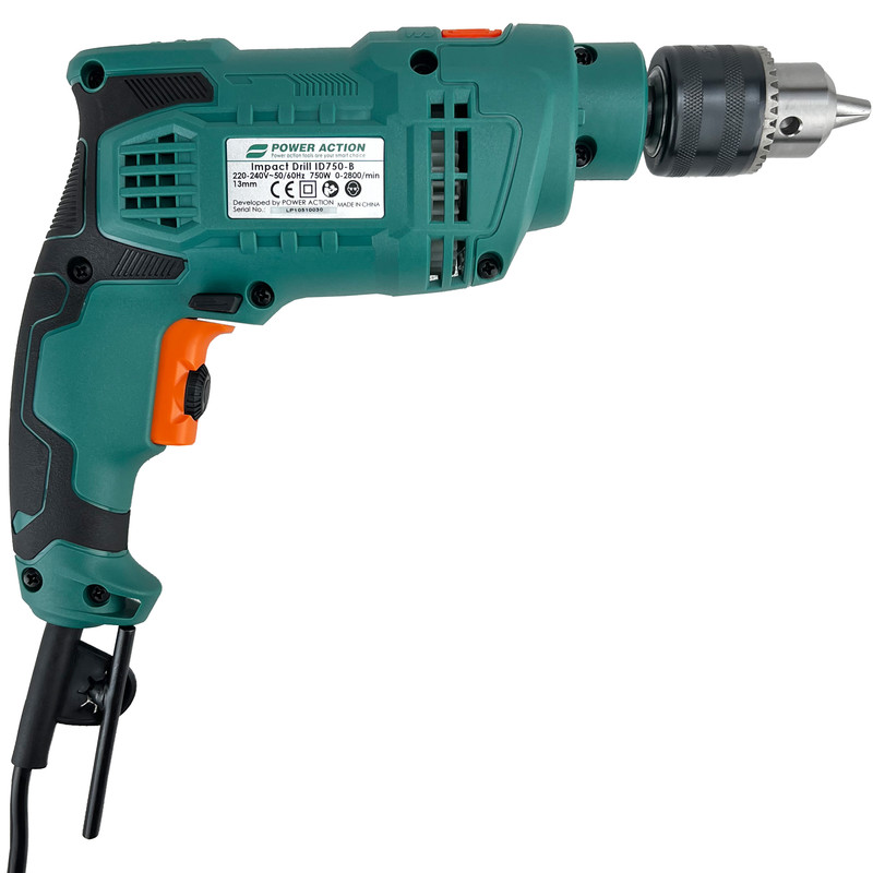 دریل چکشی پاور اکشن مدل ID 750-B مجموعه 28 عددی