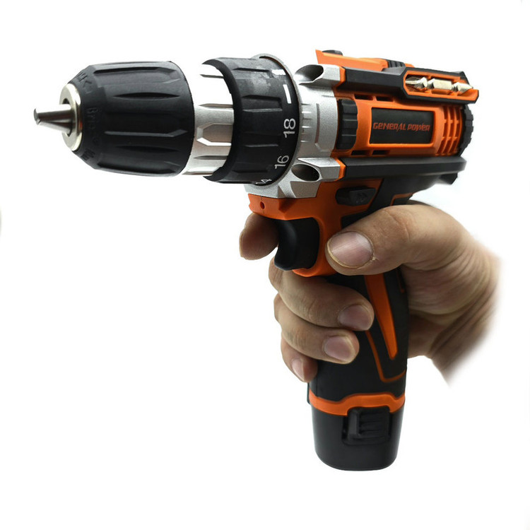 دریل پیچ گوشتی شارژی سه نظام 10 میلیمتری 18 ولت ژنرال پاور مدل PTCD-12D02.3