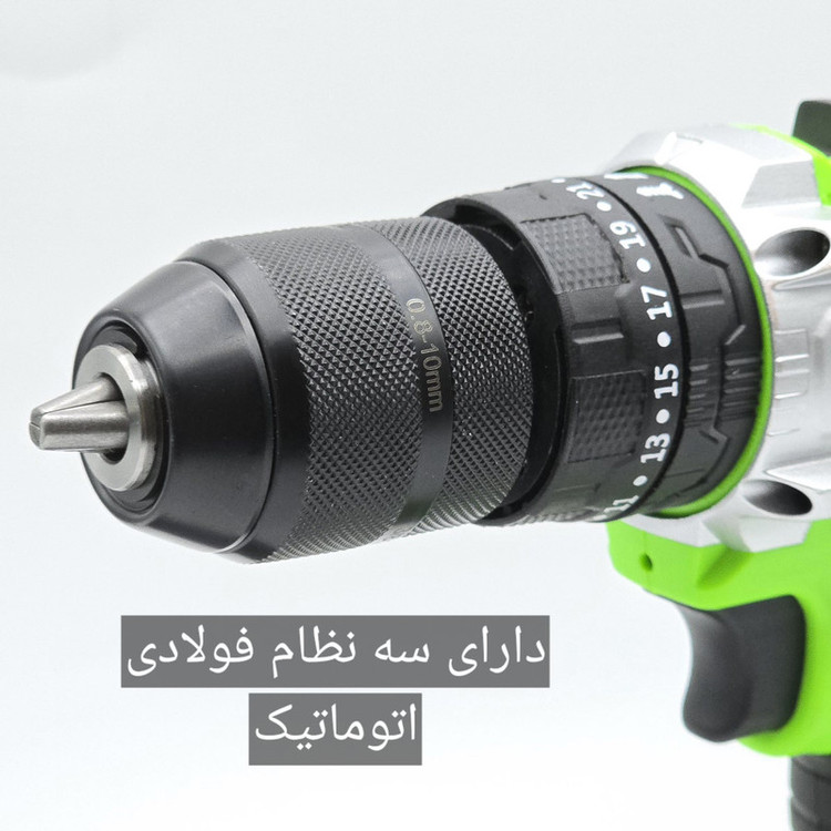 دریل پیچ گوشتی شارژی چکشی باس مدل 36V مجموعه 28 عددی