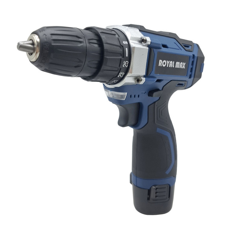 دریل پیچ گوشتی شارژی صنعتی 10 میلی متری 18 ولت رویال مکس مدل 18V کد 01 مجموعه 28 عددی