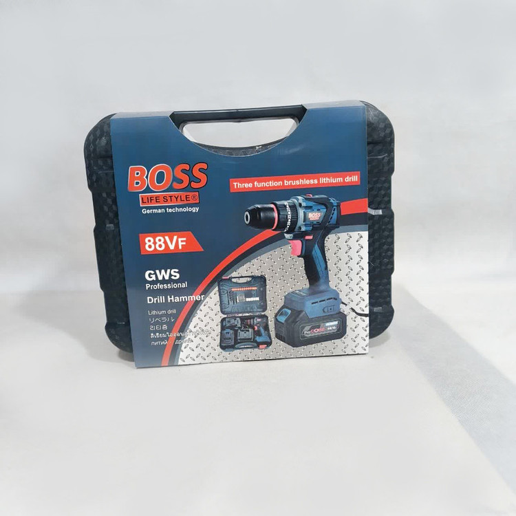 مجموعه 27 عددی دریل شارژی چکشی باس مدل 88V-Brushless- Single Battery