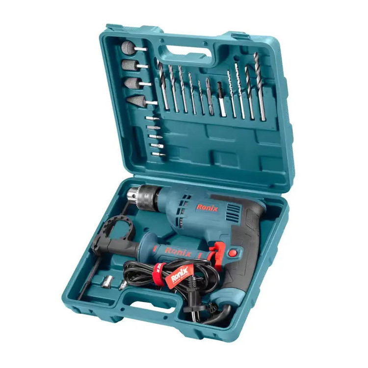 مجموعه 29 عددی دریل چکشی برقی 13 میلیمتری 220 ولت رونیکس مدل RS-0007