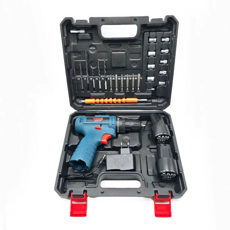 دریل پیچ گوشتی 10میلیمتری18ولت باس مدل LIFE STYLE-18V-2BK مجموعه 25 عددی