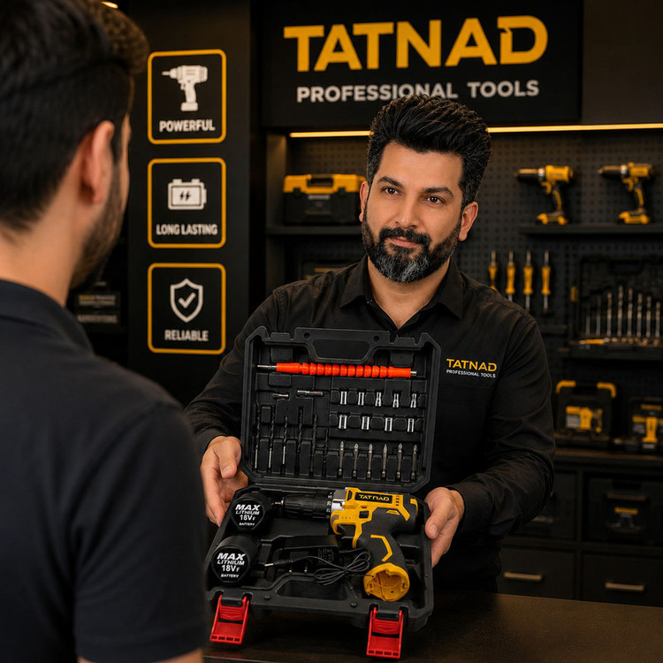مجموعه 29 عددی دریل پیچگوشتی شارژی صنعتی 10 میلیمتری 18 ولت تات ناد مدل D2B_18V کد 20