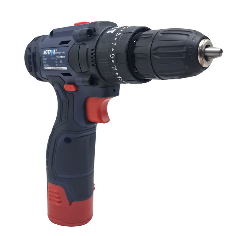 دریل چکشی شارژی 10 میلی متری 12 ولت اکتیو مدل AC_3112BR کد 30 مجموعه 29 عددی