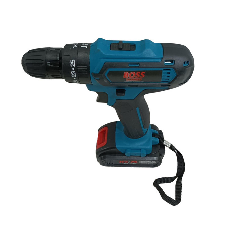 دریل چکشی باس مدل 36V-single battery مجموعه 27 عددی
